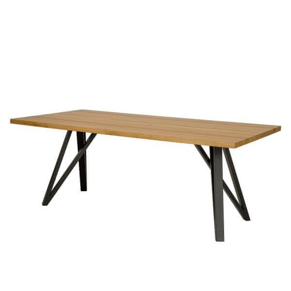 eoshop Jedálenský stôl ST378, 120x75x80, dub/kov (Dĺžka: 80, Farba dreva: Brendy)
